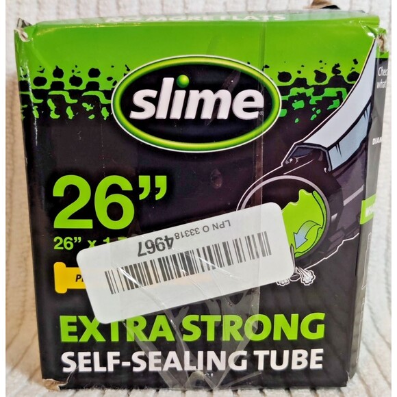 Slime 26 Inch Extra Strong Self Sealing Tubes Presta Valve 26"X 1.75-2.125 - Picture 9 of 16